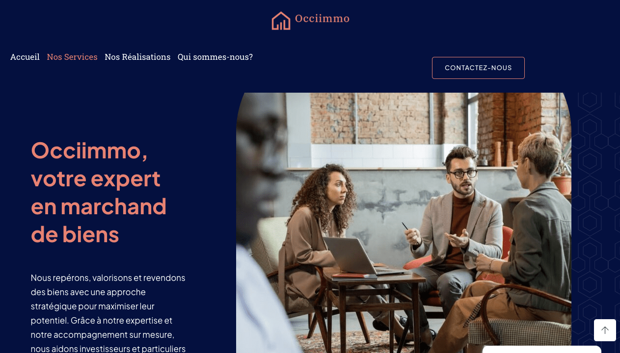 Realisation site internet pour marchand de biens